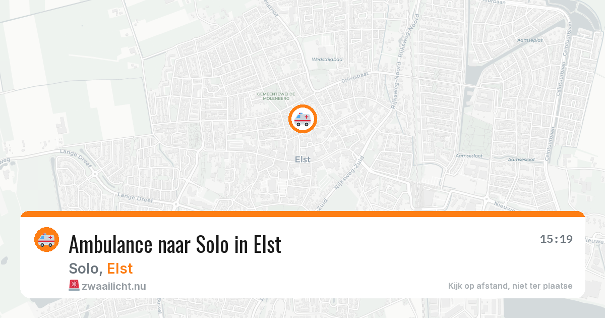 Ambulance naar Solo in Elst — 5 mei 2026