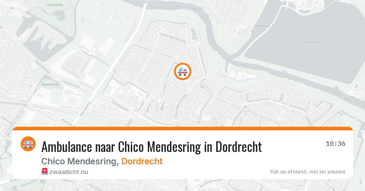 Ambulance naar Chico Mendesring in Dordrecht — 10 jul 2026