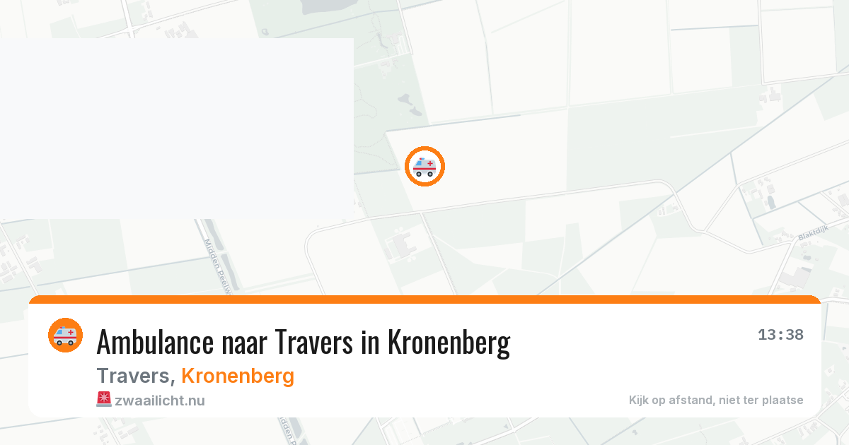 Ambulance naar Travers in Kronenberg — 23 mei 2026