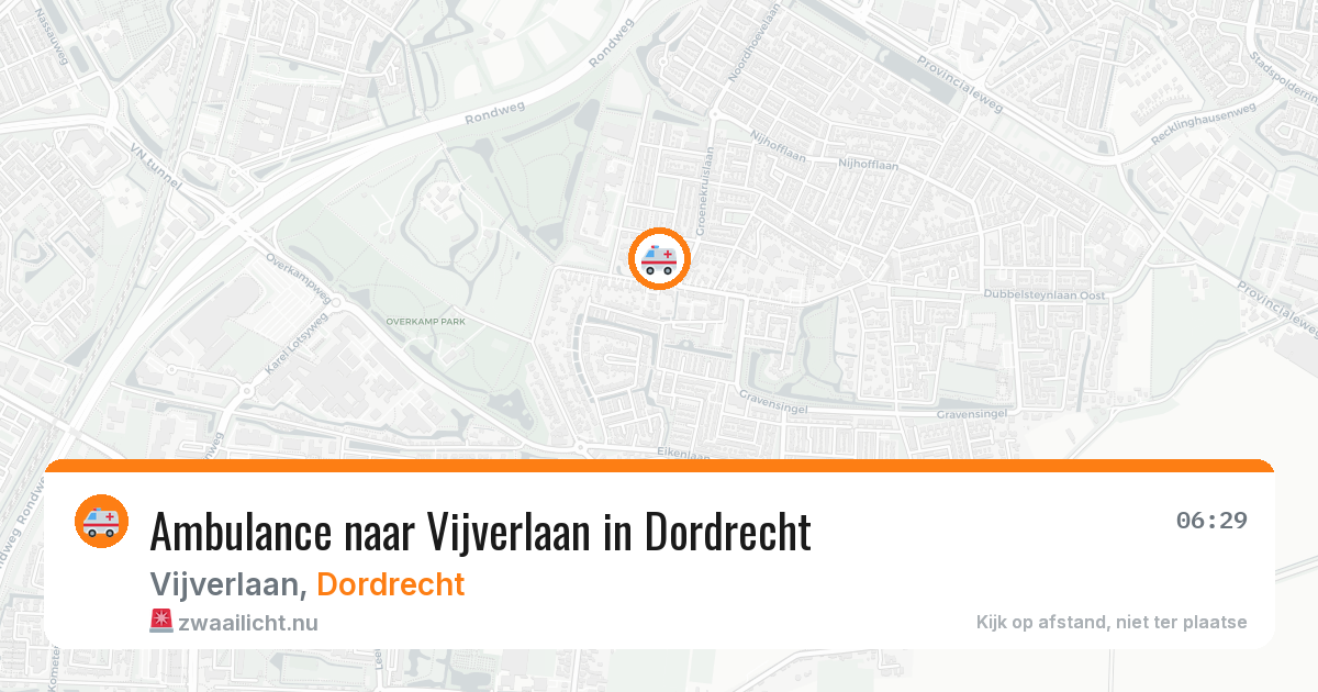 Ambulance naar Vijverlaan in Dordrecht — 11 mrt 2026