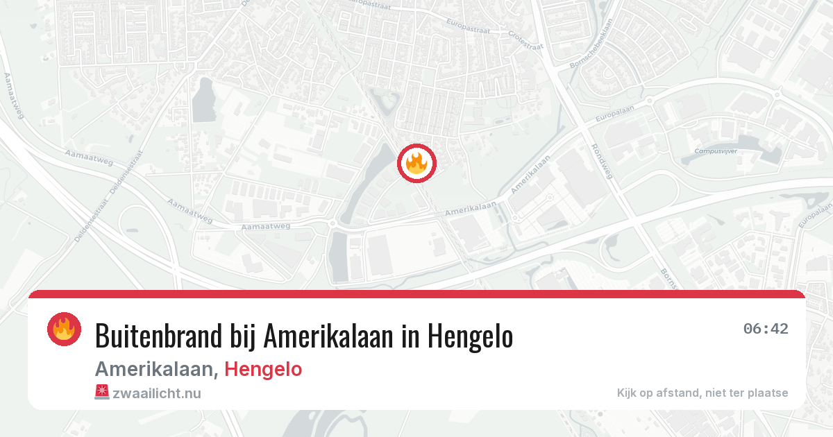 Buitenbrand bij Amerikalaan in Hengelo — 25 jul 2026