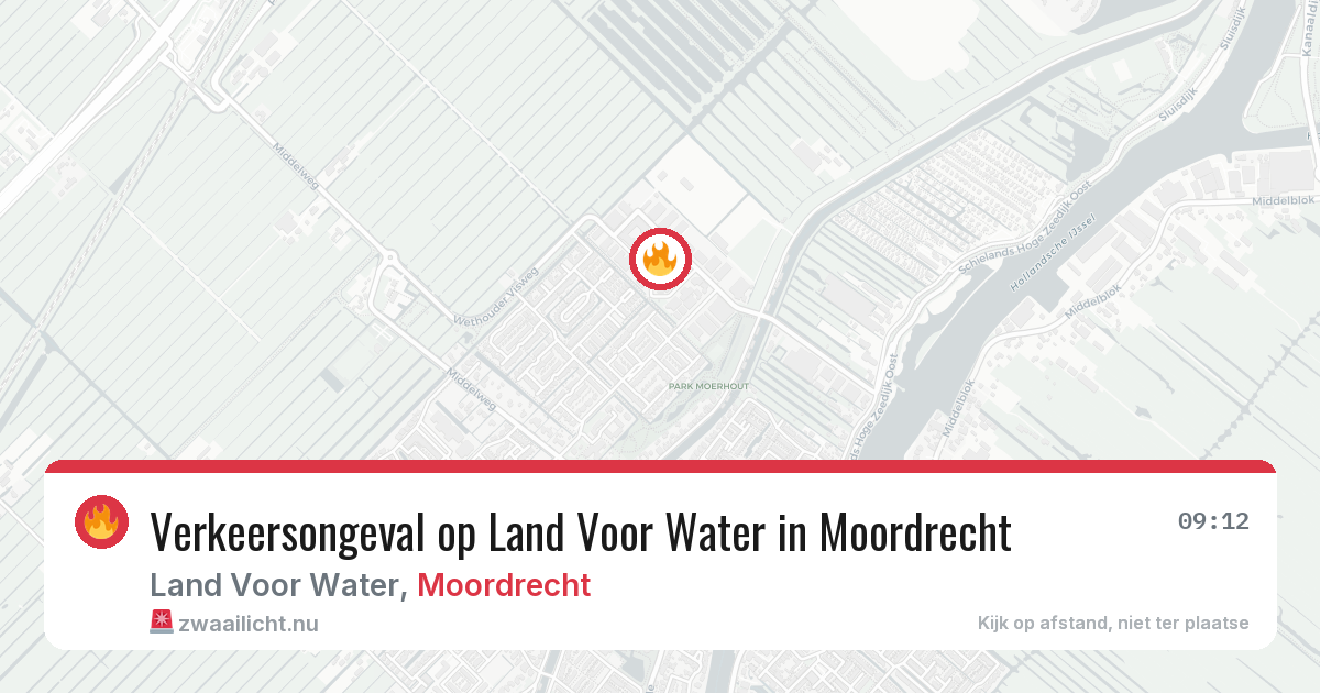 Verkeersongeval op Land Voor Water in Moordrecht — 16 feb 2026