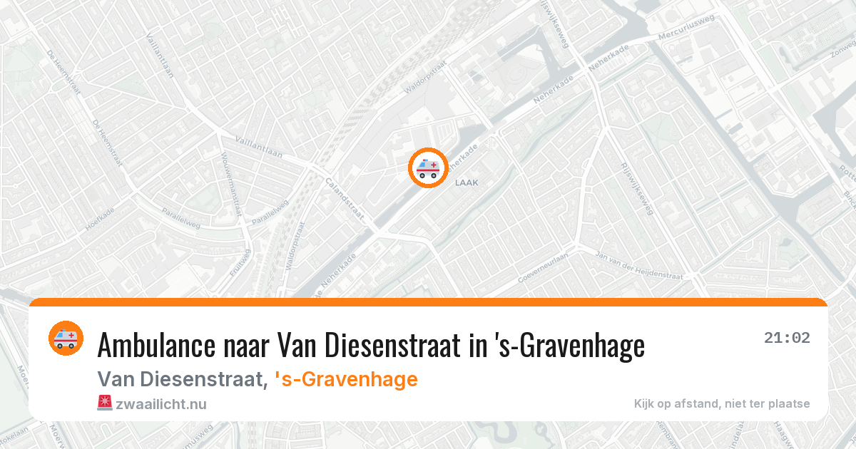 Ambulance naar Van Diesenstraat in 's-Gravenhage — 12 jul 2026