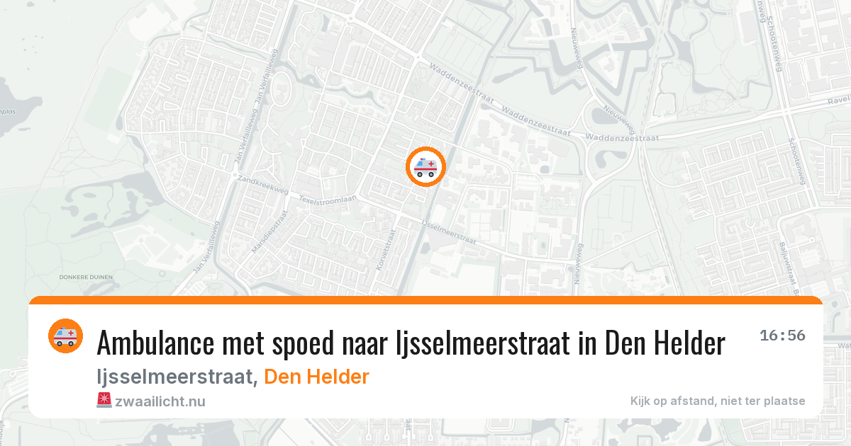 Ambulance met spoed naar Ijsselmeerstraat in Den Helder — 25 jul 2026
