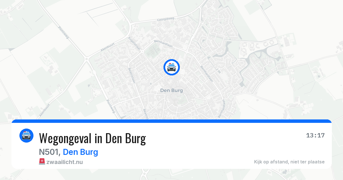 Wegongeval in Den Burg — 28 mei 2026