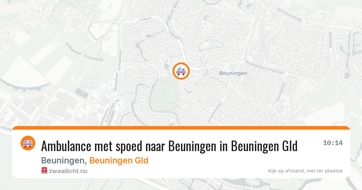 Ambulance met spoed naar Beuningen in Beuningen Gld — 10 apr 2026