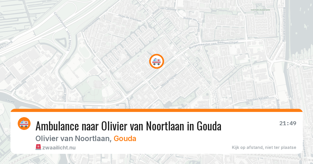 Ambulance naar Olivier van Noortlaan in Gouda — 1 jun 2026