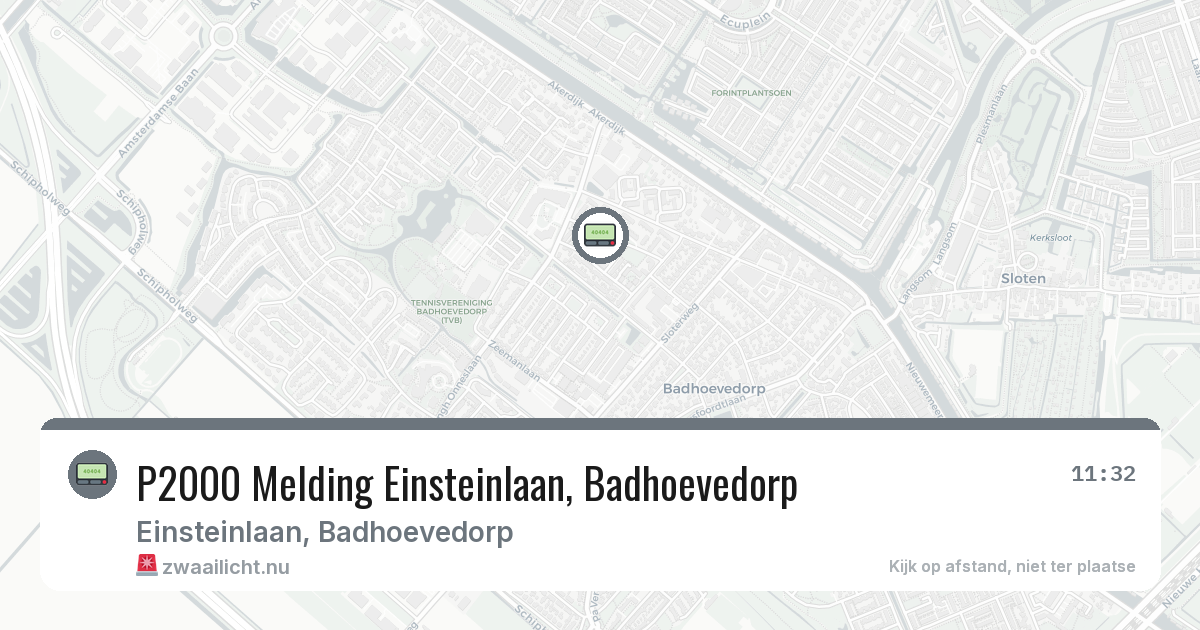 P2000 Melding Einsteinlaan, Badhoevedorp — 5 apr 2026