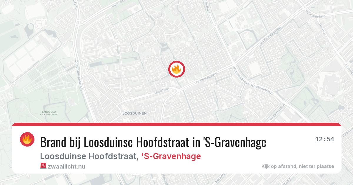 Brand bij Loosduinse Hoofdstraat in 'S-Gravenhage — 20 mei 2026