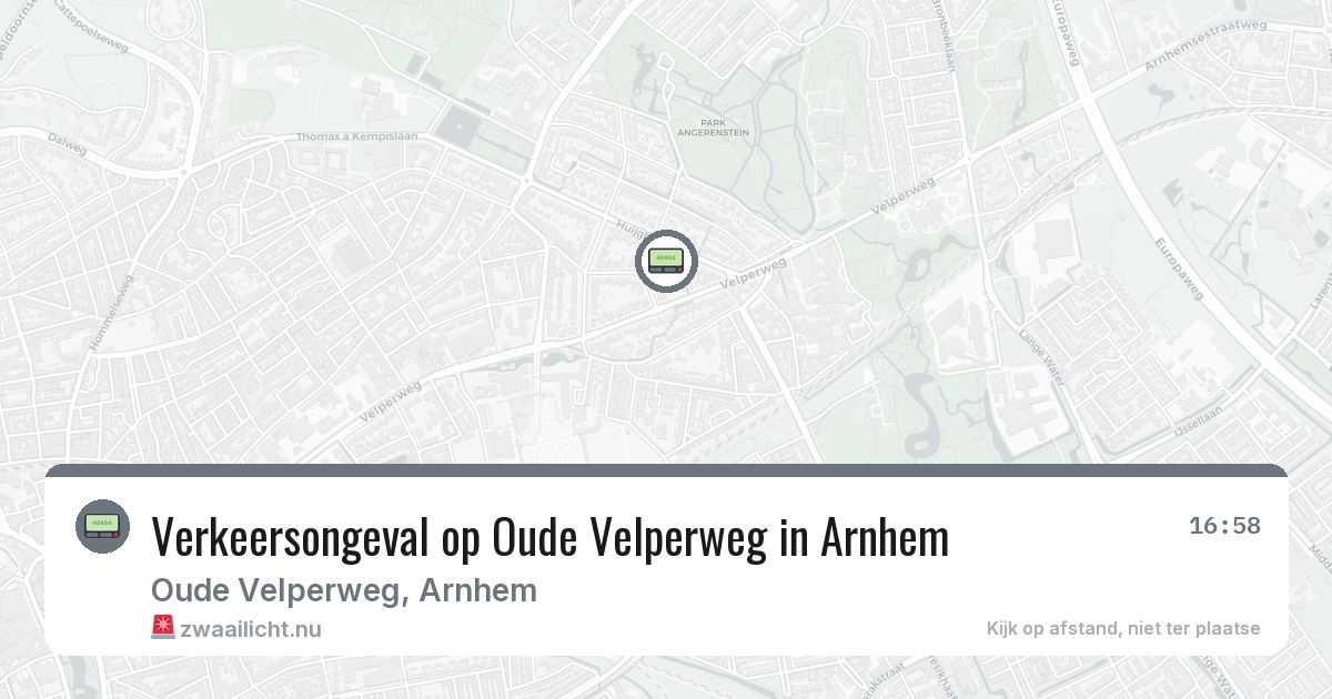 Verkeersongeval op Oude Velperweg in Arnhem — 1 apr 2026