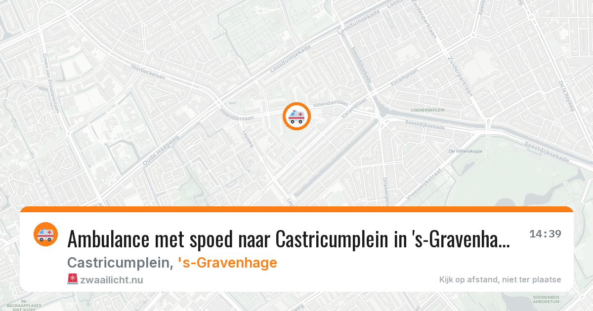 Ambulance met spoed naar Castricumplein in 's-Gravenhage — 27 apr 2026