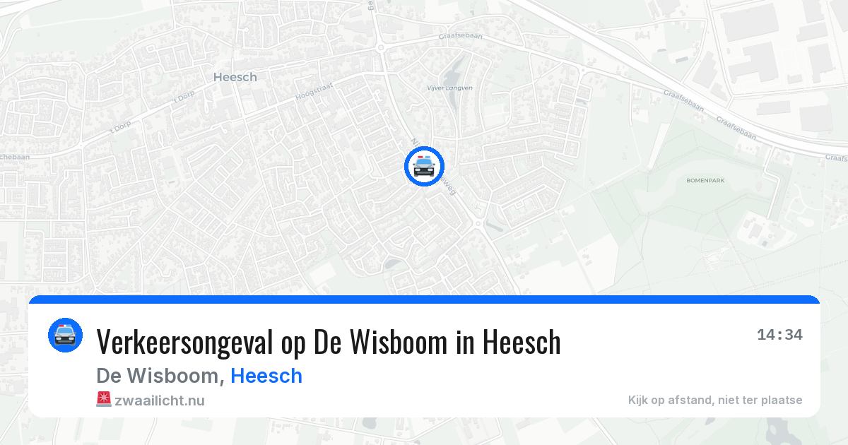Verkeersongeval op De Wisboom in Heesch — 5 jul 2026