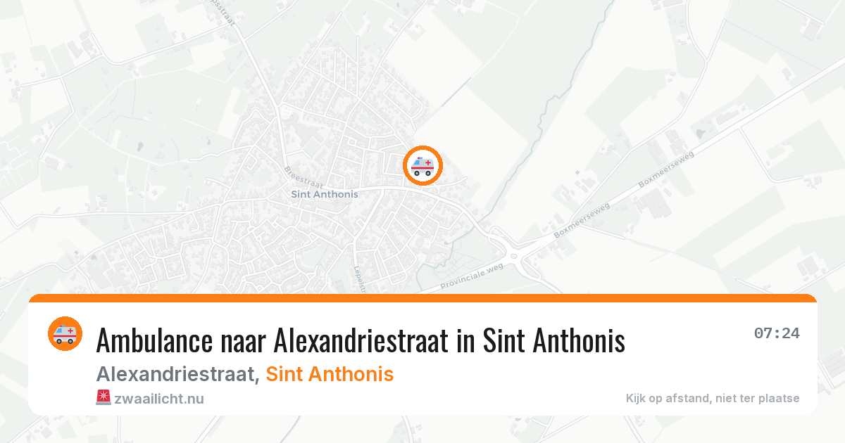Ambulance naar Alexandriestraat in Sint Anthonis — 6 jun 2026