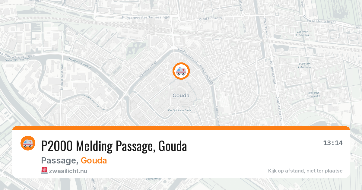 P2000 Melding Passage, Gouda — 22 apr 2026