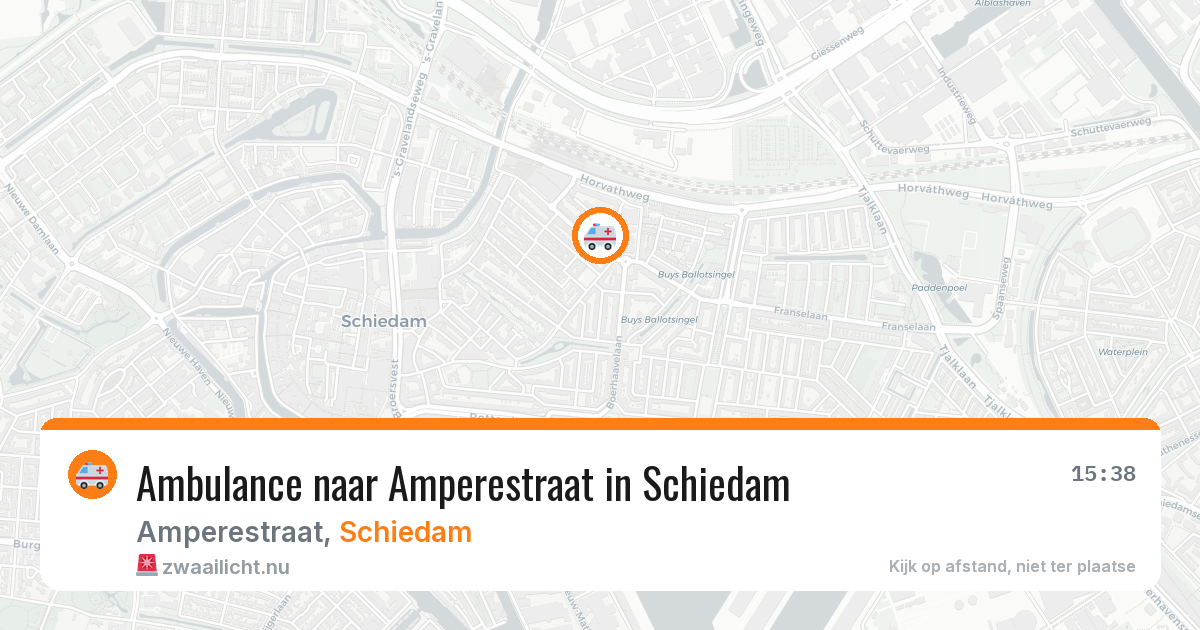 Ambulance naar Amperestraat in Schiedam — 11 jul 2026