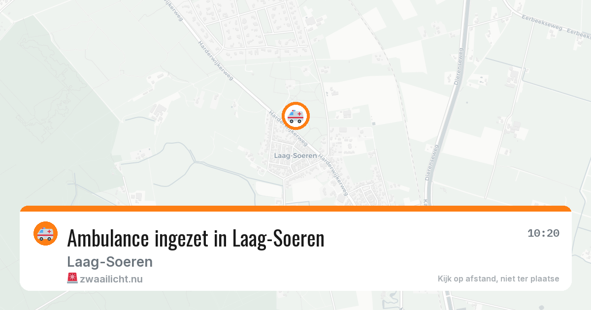 Ambulance ingezet in Laag-Soeren — 16 mei 2026