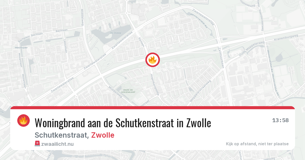 Woningbrand aan de Schutkenstraat in Zwolle — 25 jul 2026