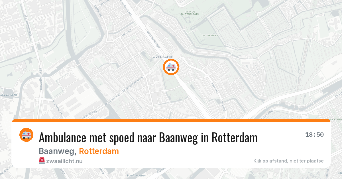Ambulance met spoed naar Baanweg in Rotterdam — 23 mei 2026