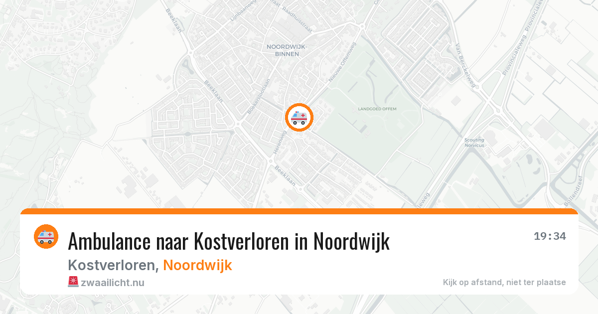 Ambulance naar Kostverloren in Noordwijk — 21 jul 2026