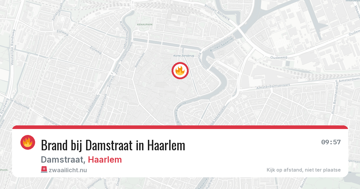 Brand bij Damstraat in Haarlem — 1 jun 2026