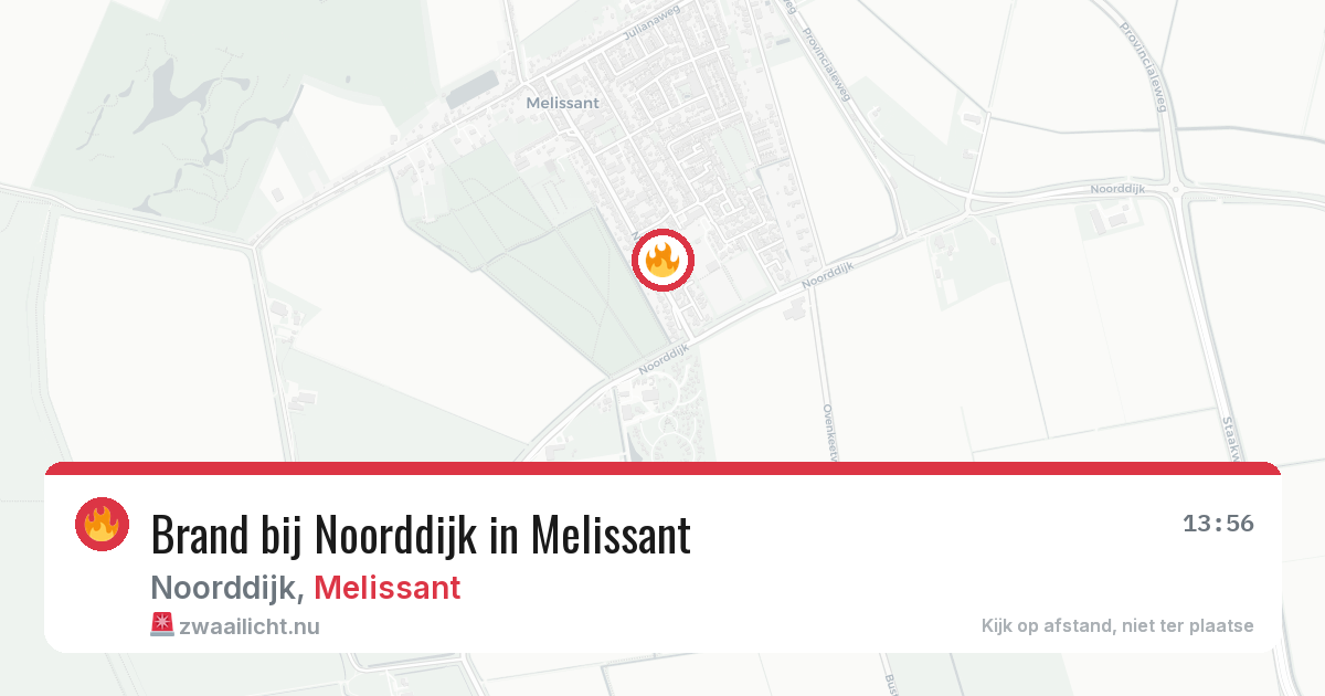 Brand bij Noorddijk in Melissant — 12 jul 2026