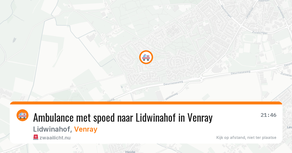 Ambulance met spoed naar Lidwinahof in Venray — 14 jun 2026