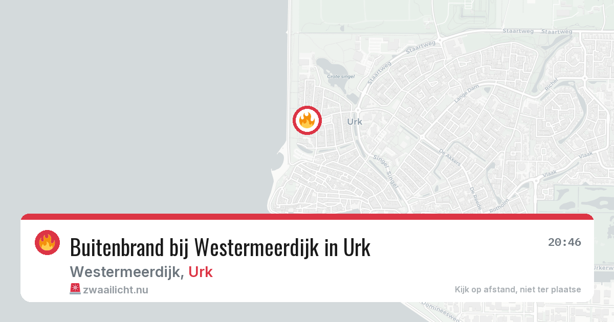 Buitenbrand bij Westermeerdijk in Urk — 15 apr 2026