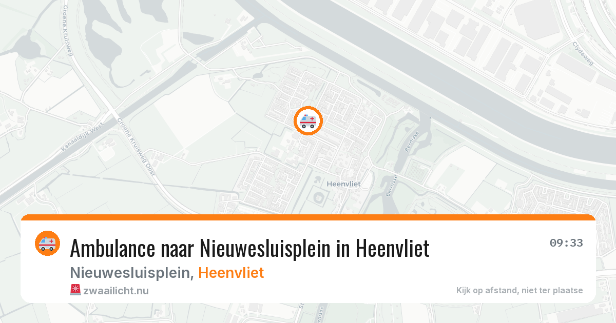 Ambulance naar Nieuwesluisplein in Heenvliet — 15 jul 2026