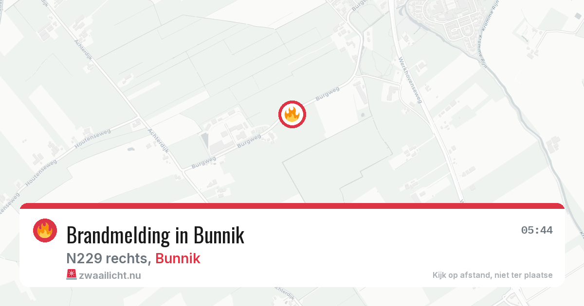 Brandmelding in Bunnik — 12 mei 2026