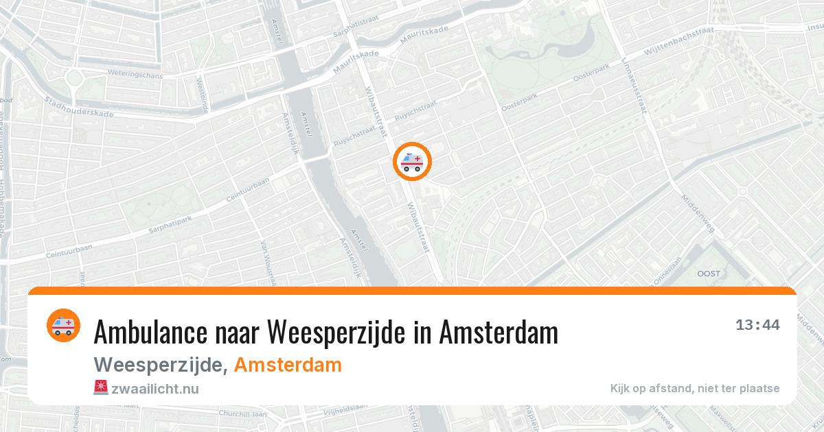 Ambulance naar Weesperzijde in Amsterdam — 3 jun 2026