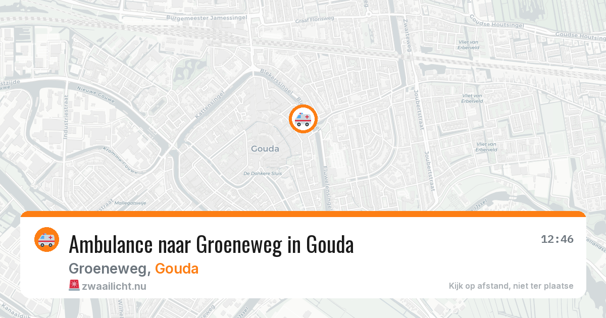 Ambulance naar Groeneweg in Gouda — 26 jul 2026