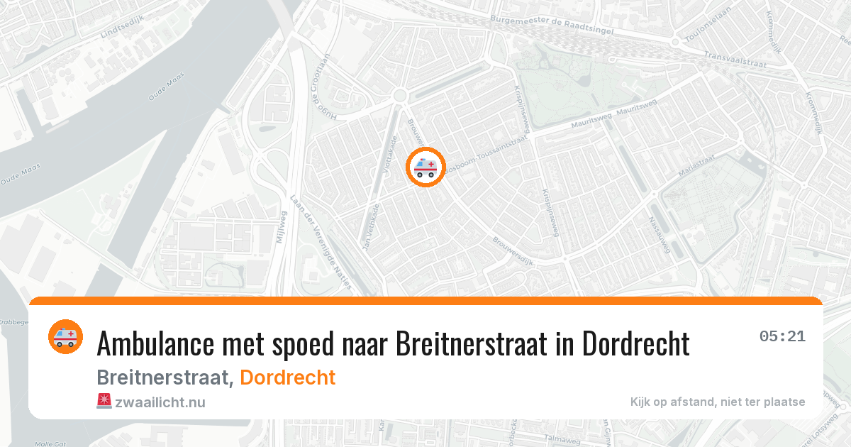 Ambulance met spoed naar Breitnerstraat in Dordrecht — 15 mrt 2026