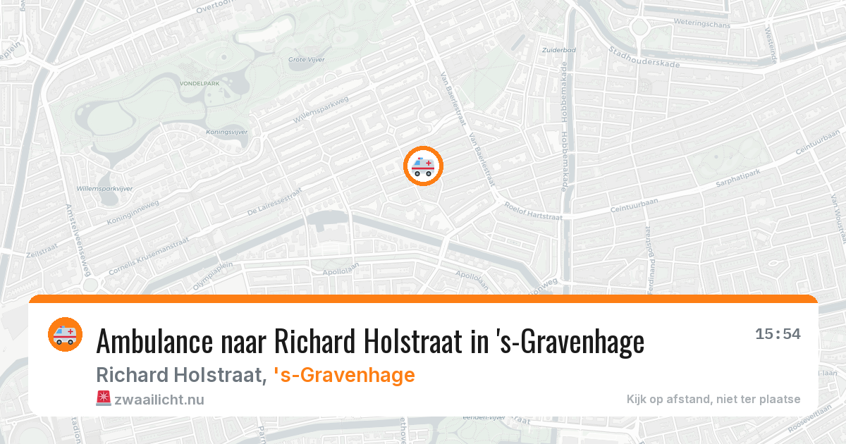 Ambulance naar Richard Holstraat in 's-Gravenhage — 21 mrt 2026