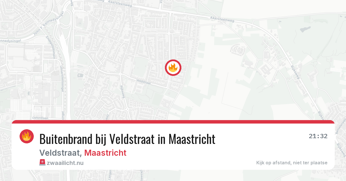Buitenbrand bij Veldstraat in Maastricht — 17 jul 2026