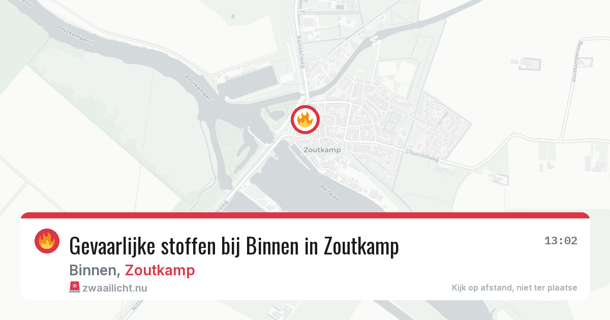 Gevaarlijke stoffen bij Binnen in Zoutkamp — 15 feb 2026