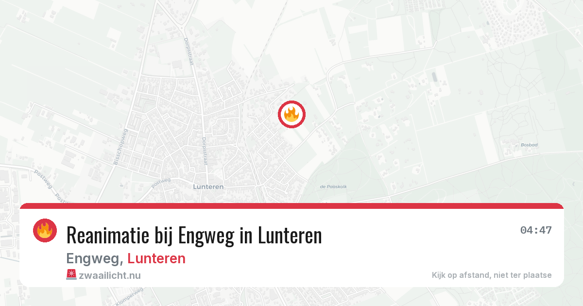 Reanimatie bij Engweg in Lunteren — 21 jul 2026