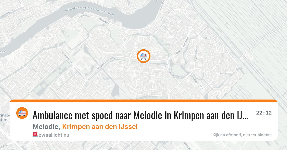 Ambulance met spoed naar Melodie in Krimpen aan den IJssel — 19 mei 2026