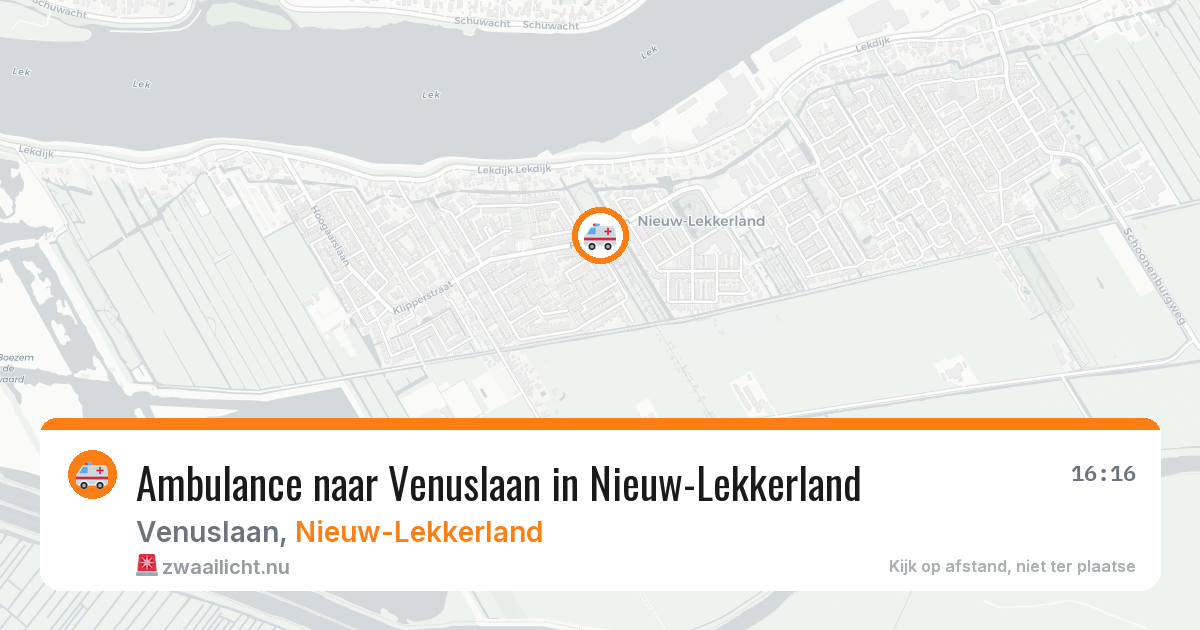 Ambulance naar Venuslaan in Nieuw-Lekkerland — 18 jul 2026