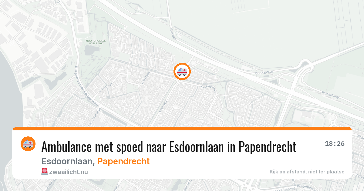 Ambulance met spoed naar Esdoornlaan in Papendrecht — 22 jan 2026
