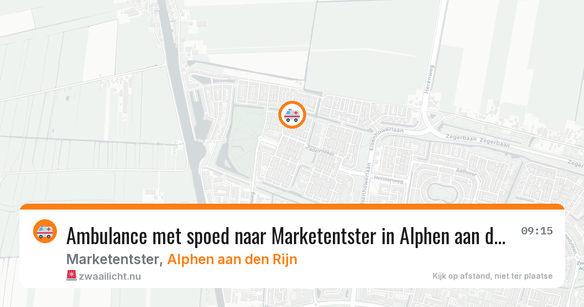 Ambulance met spoed naar Marketentster in Alphen aan den Rijn — 14 jul 2026
