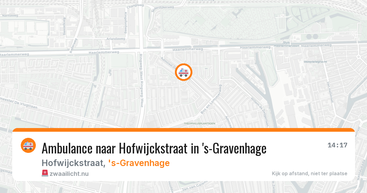 Ambulance naar Hofwijckstraat in 's-Gravenhage — 17 mrt 2026