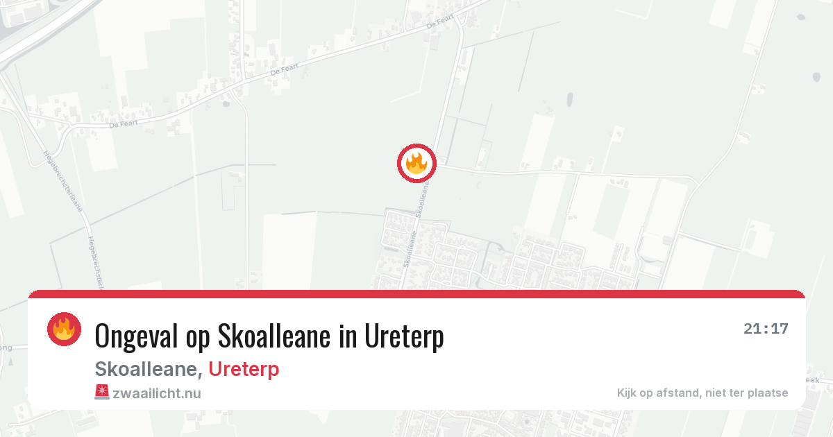 Ongeval op Skoalleane in Ureterp — 12 jul 2026