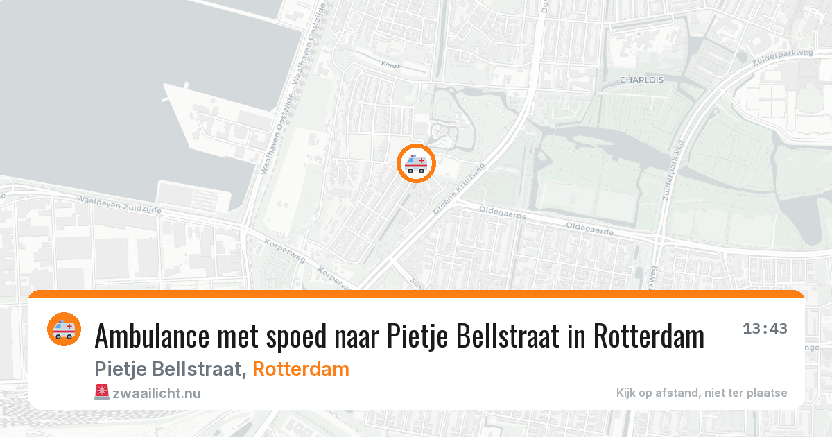 Ambulance met spoed naar Pietje Bellstraat in Rotterdam — 11 jul 2026