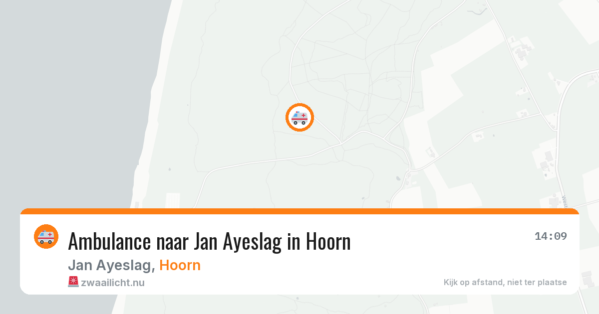 Ambulance naar Jan Ayeslag in Hoorn — 16 jul 2026