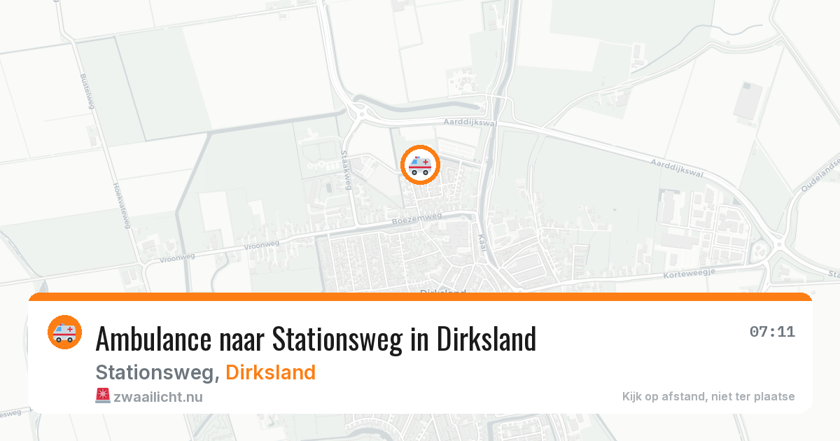 Ambulance naar Stationsweg in Dirksland — 15 jul 2026