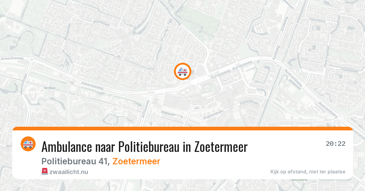 Ambulance naar Politiebureau in Zoetermeer — 15 mrt 2026