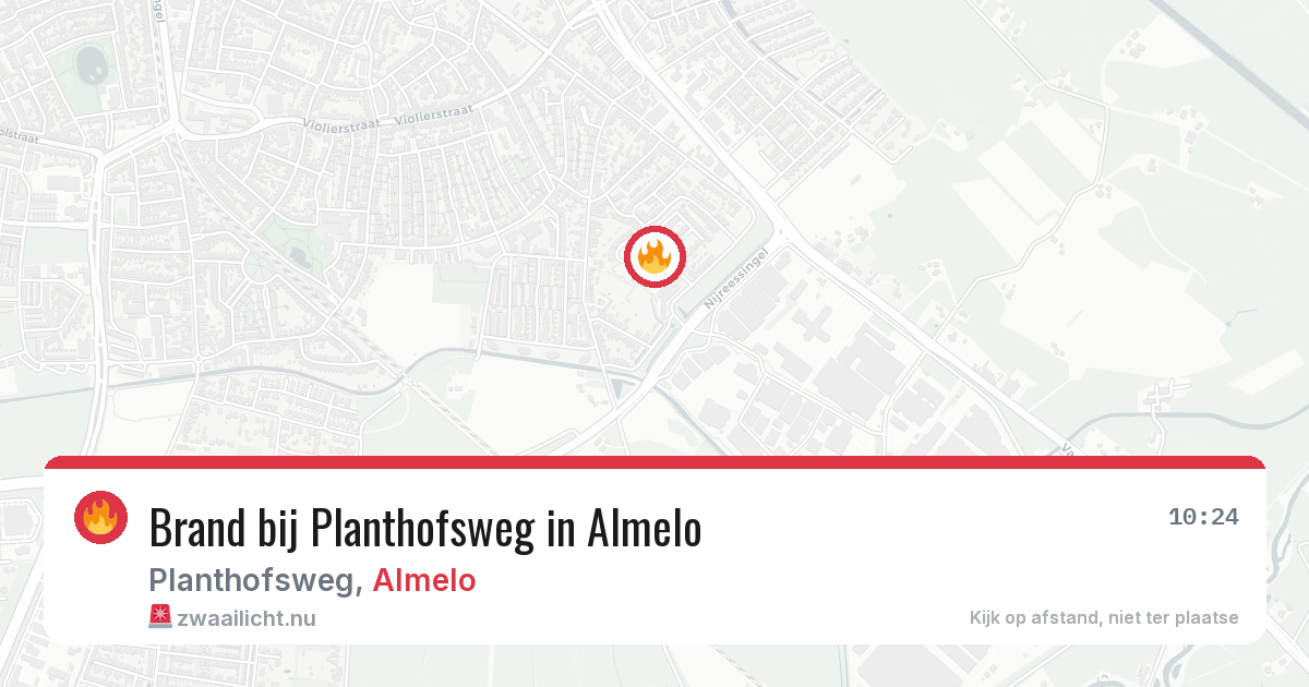 Brand bij Planthofsweg in Almelo — 25 mrt 2026