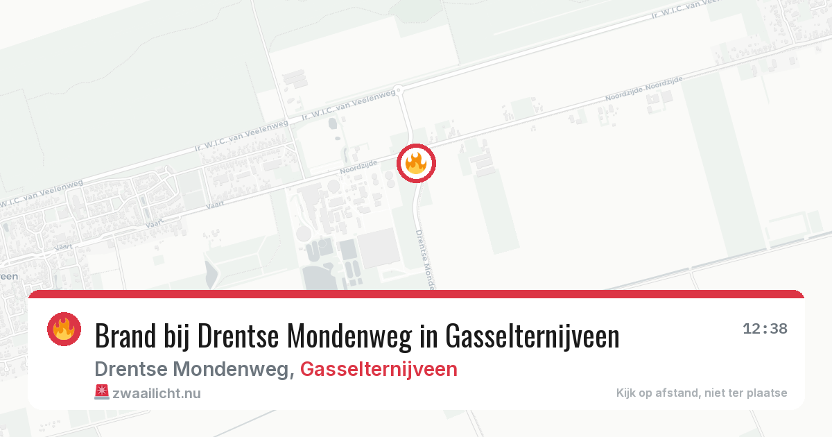 Brand bij Drentse Mondenweg in Gasselternijveen — 16 jul 2026