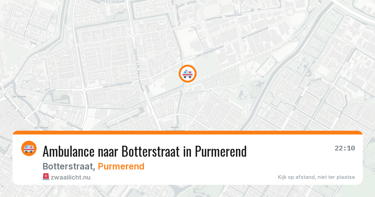 Ambulance naar Botterstraat in Purmerend — 20 jul 2026
