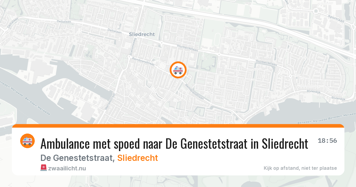 Ambulance met spoed naar De Genestetstraat in Sliedrecht — 21 jan 2026